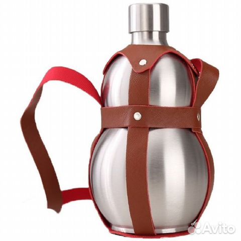 Бутыль-нерж 1,5л горлянка в коже