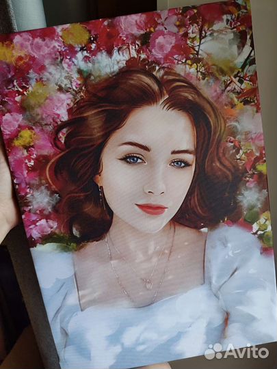 Портрет по фото на холсте / печать на холсте