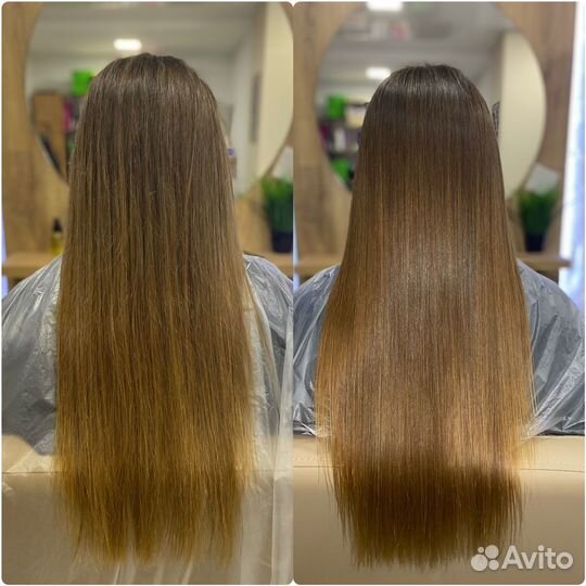 Модель на Кератиновое выпрямление ботокс волос