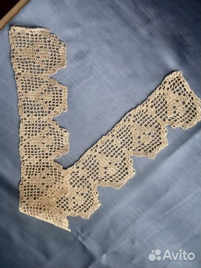 Кружево филейное ручной вязки
