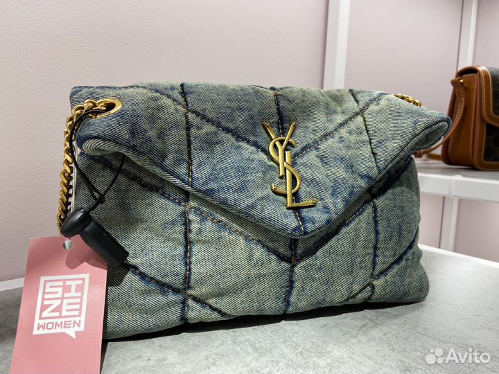 Сумка Saint Laurent Loulou Medium Jeans