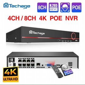 Видеорегистратор для видеонаблюдение Techage 4k