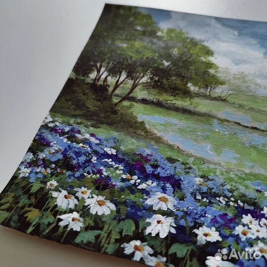 Этюд гуашью / открытка