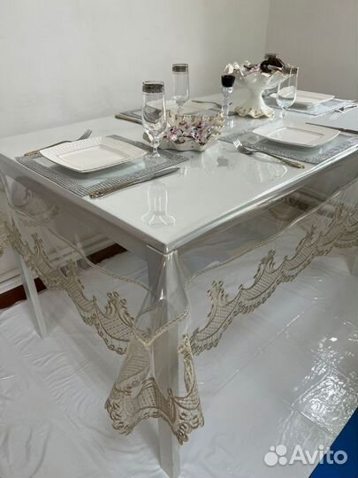 Скатерть клеенка прозрачная на стол силикон стекл