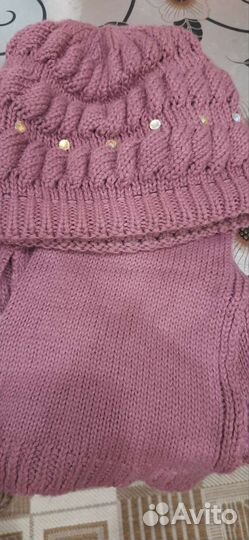 Женская шапка и шарф