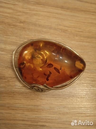 Брошь янтарь ретро СССР