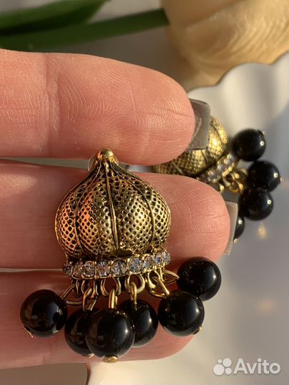 Серьги с кристаллами