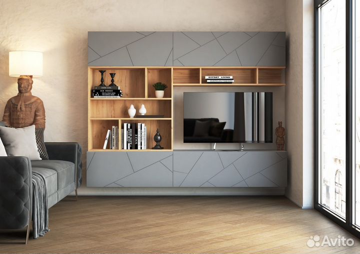 Модульная стенка в гостиную Гранж (мдф)