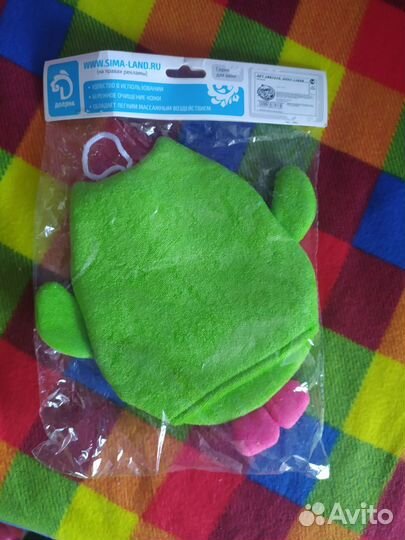 Мочалка-варежка детская Сова