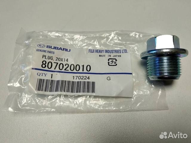 Пробка поддона картера Subaru Forester S10 EJ15