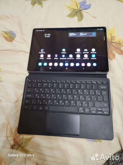 Samsung galaxy tab s7 plus с чехлом-клавиатурой