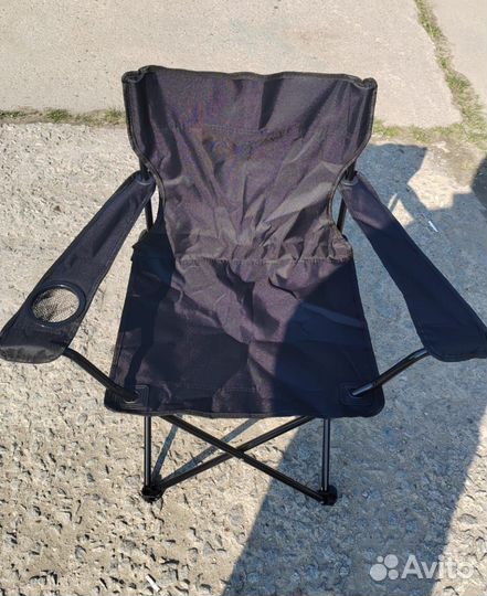 Стул складной туристический черный