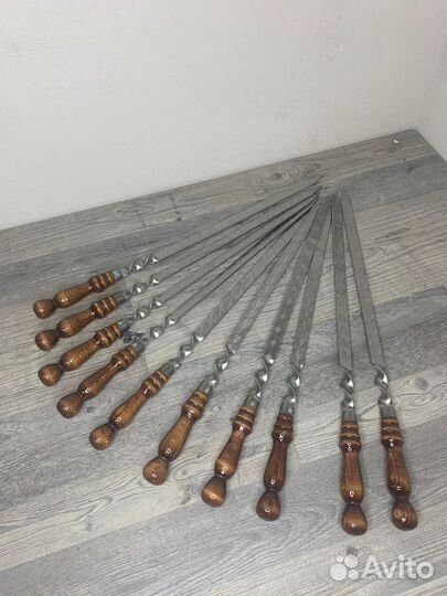 Шампура для люля из нерж с дер.ручкой 18*500мм