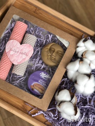 Подарочный набор свечей из вощины