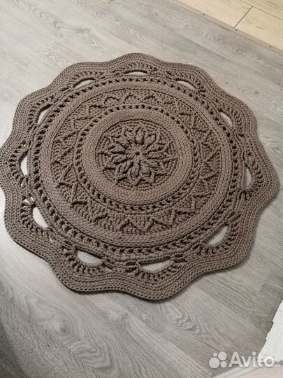 Ковёр новый, ручная работа, вязаный