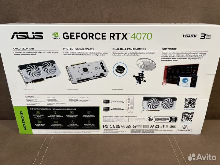 Новая RTX 4070 Asus Dual OC (гарантия 3 года)