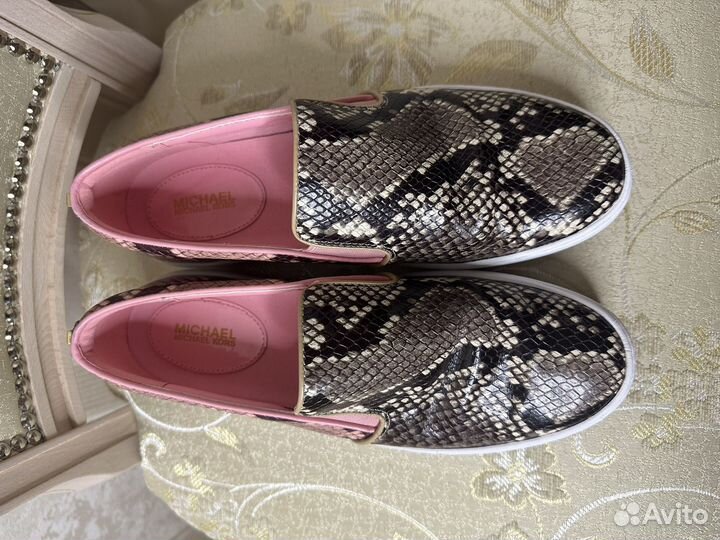 Michael Kors Keaton Python Slip-Ons — слипоны