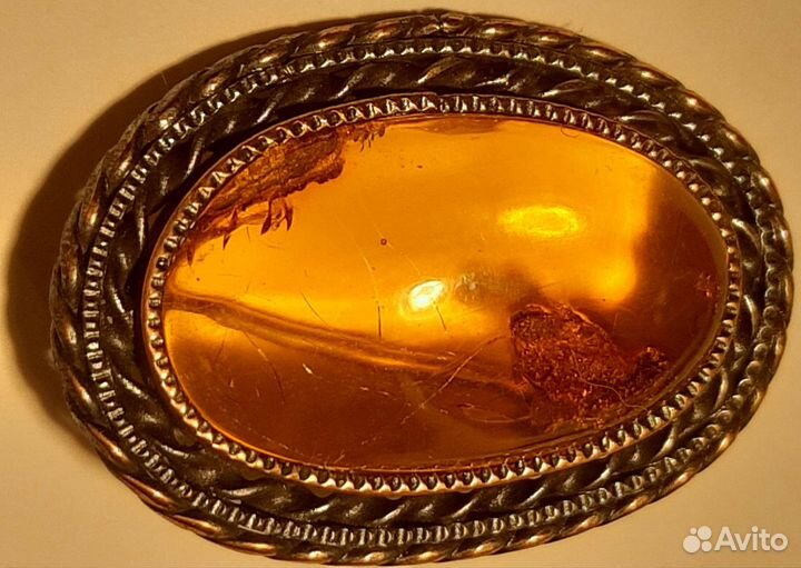 Брошь Сакта янтарь ручная работа Даильраде латсср