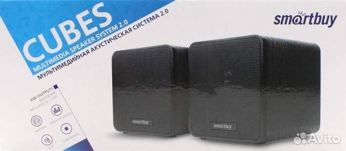 Колонки SmartBuy cubes 2.0, дерево, супер звук, 6