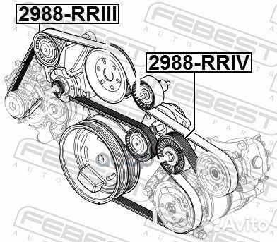 2988-rriii ролик обводной Land Rover Range Rov