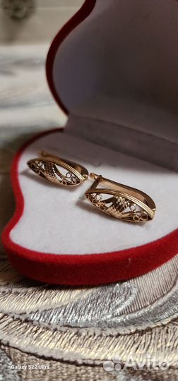 Золотые серьги СССР 585 пробы