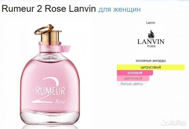 Духи Rumeur 2 Rose Lanvin