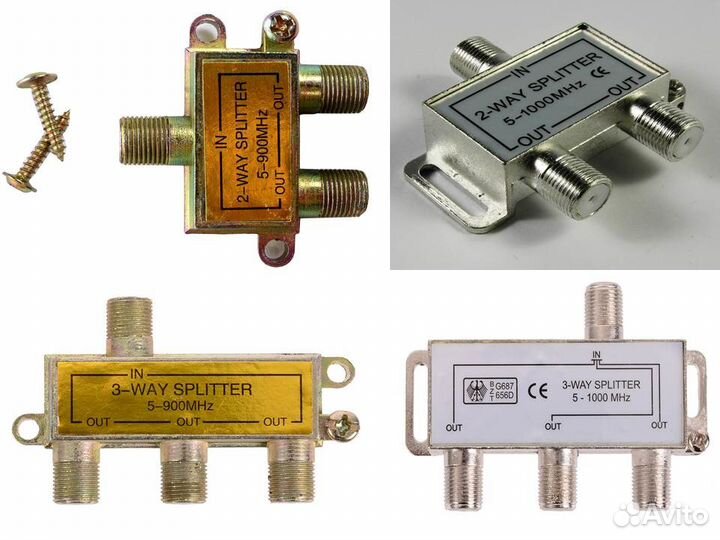 Штекера переходники разветвители кабель антенный