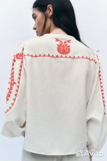 Блузка Zara лён