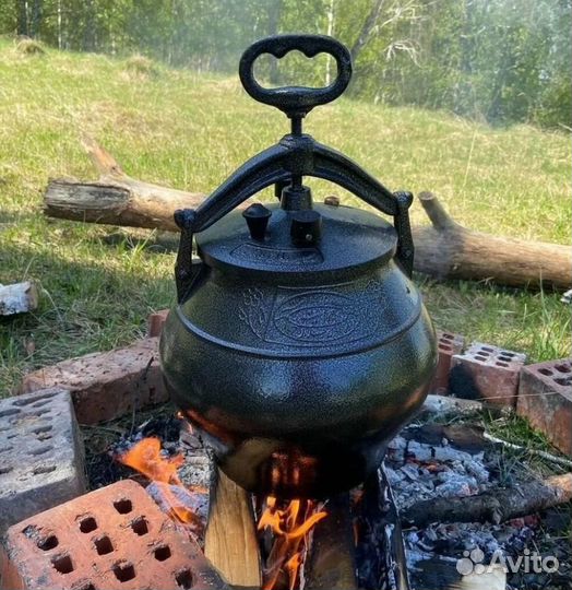 Афганский казан 15 литров черный с ручками(Rashko)