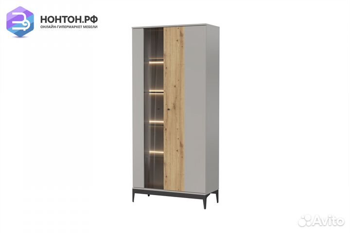 Шкаф-сервантАрианхолодныйсерый / дубартизан