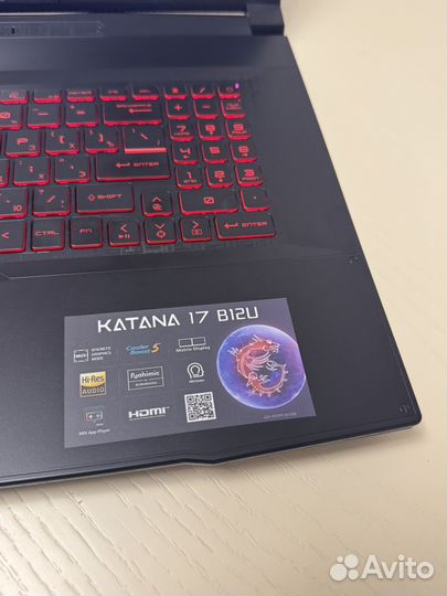 Ноутбук MSI Katana 17 B12U