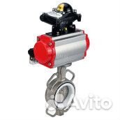 Затвор DN.ru 316L-316L-ptfe Ду50 Ру16, корпус - нержавеющая сталь 316L, диск - нержавеющая сталь 316