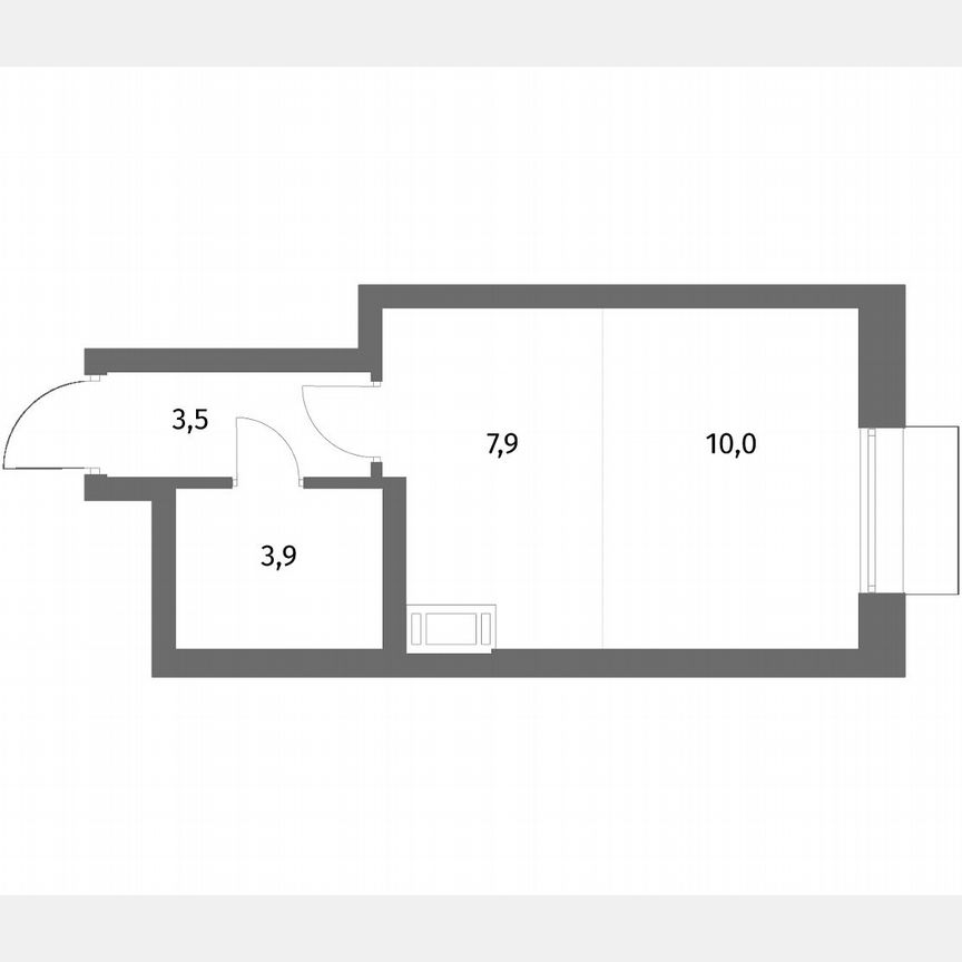 Квартира-студия, 25,3 м², 2/6 эт.
