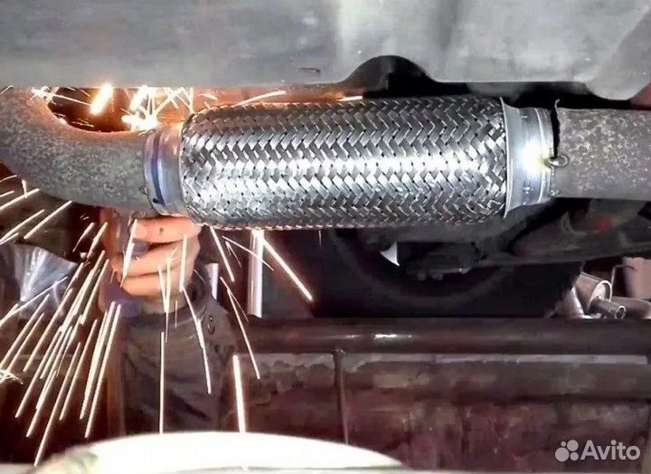Ремонт гофры глушителя Hyundai Tucson I 2004-10