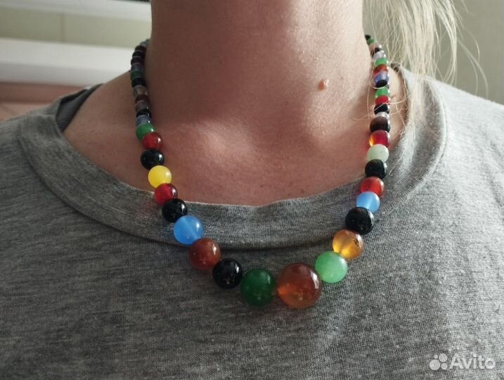 Бусы из агата