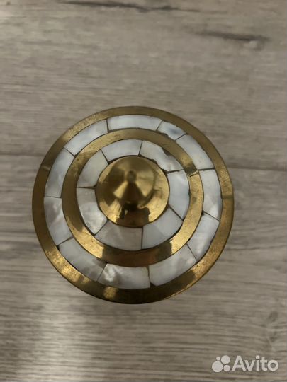 Шкатулка пепельница Индия латунь