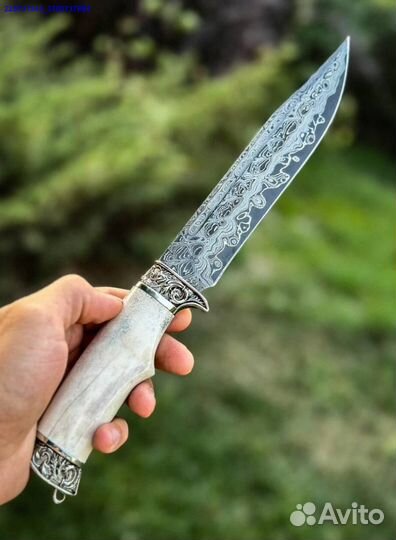 Нож Дамаск рог лося (Арт.57987)