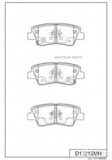 Kashiyama D11210MH Колодки тормозные диск. с антис