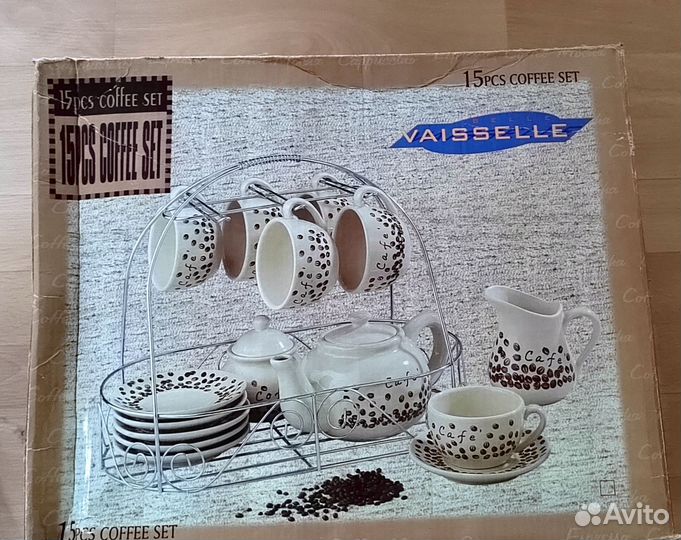 Кофейный сервиз на 6 персон, 15 предметов