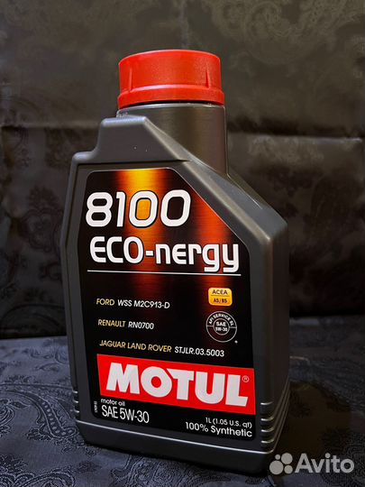 Моторное масло motul 8100 ECO-nergy 5W-30 RU 1л