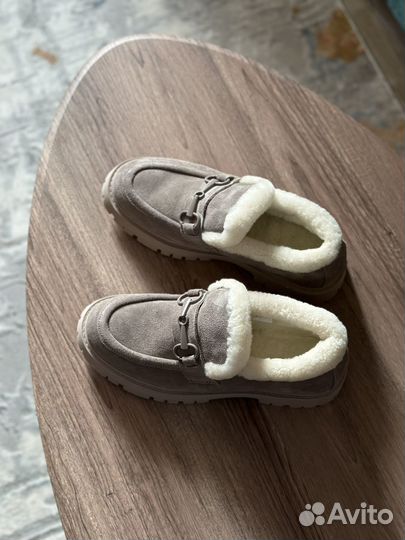 Лоферы натуральная замша на меху Yourbox