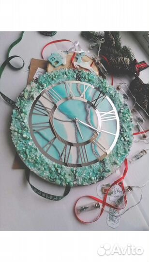 Часы интерьерные из эпоксидной смолы