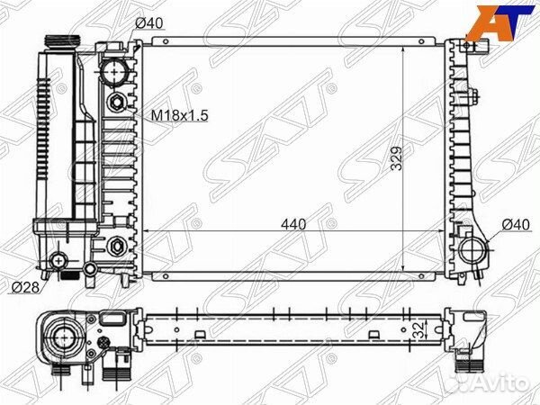 Радиатор BMW 3-series