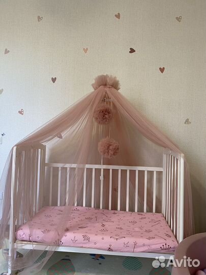 Балдахин в кроватку с держателем