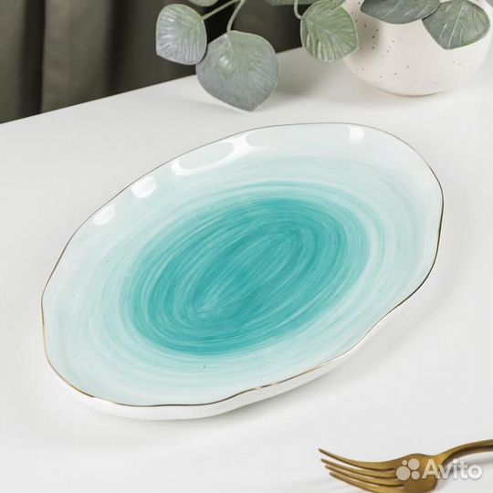 Блюдо фарфоровое Доляна «Млечный путь», 29,517,5 с