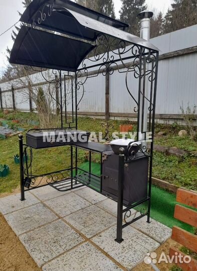 Мангал с крышей