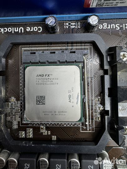 Материнская плата AM3+ c FX6100, 8gb