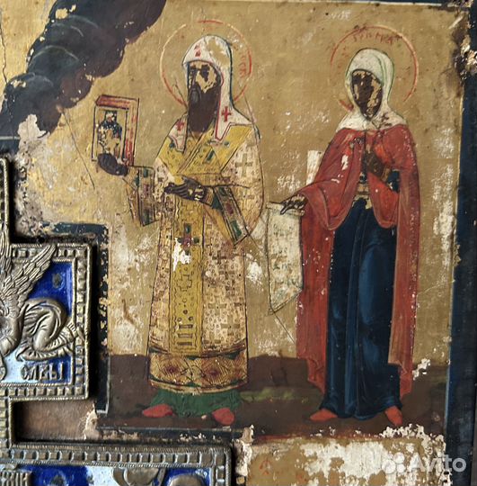 Икона Распятие Христово с Предстоящими Святыми