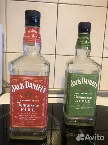 Бутылка стеклянная (пустая) из-под виски Jack Dani