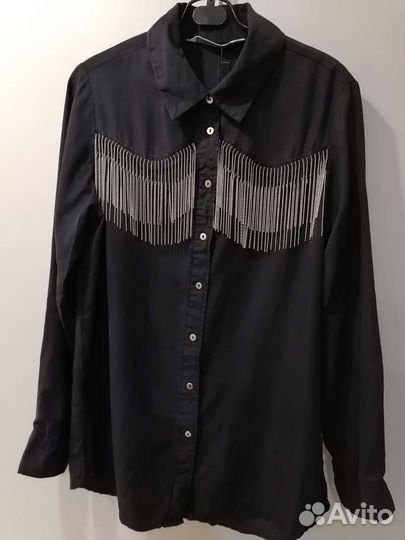 Рубашка с бахромой Zara cotton
